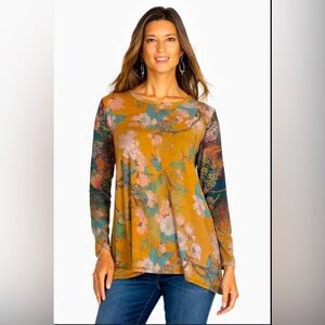 Johnny Was Traviata Lotus Swing Tunic Women's Blouse SZ XL NWT